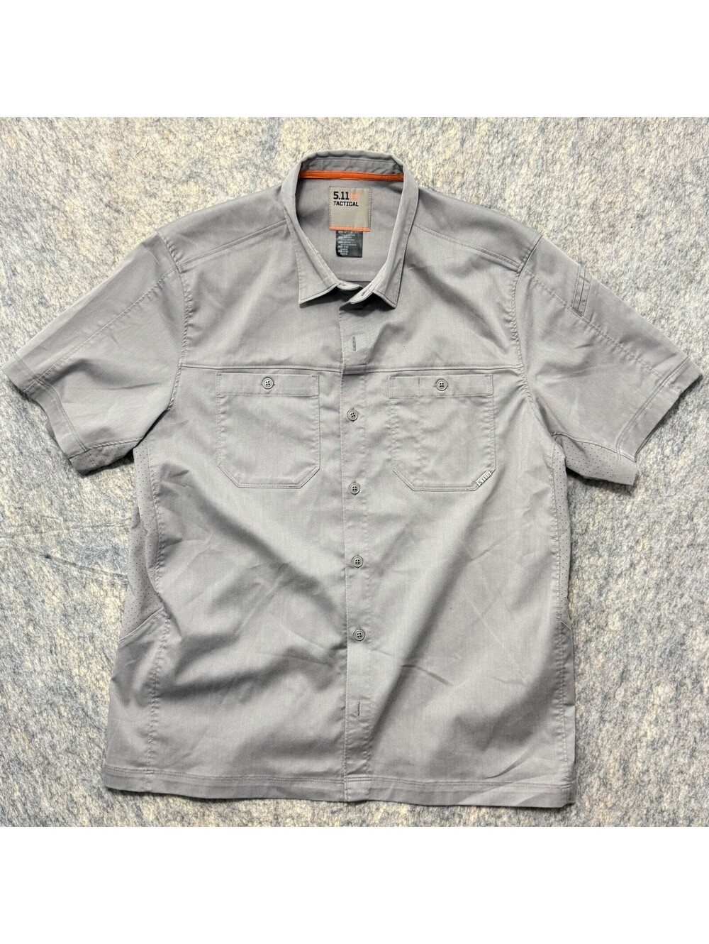 5.11 Tactical Flex-Tac Twill Shirt Mens Medium Gray Short Sleeve 71390 Vented